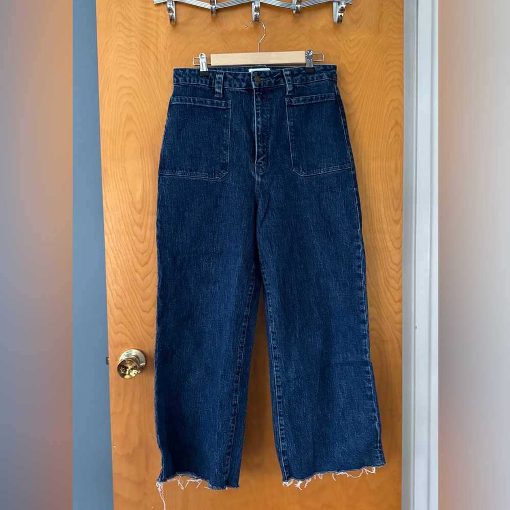 Rolla’s Sailor Style Wide Leg Denim Jeans
